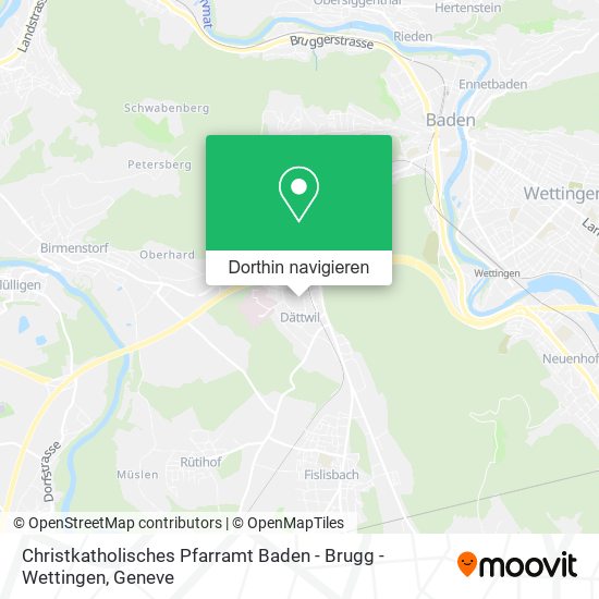 Christkatholisches Pfarramt Baden - Brugg - Wettingen Karte