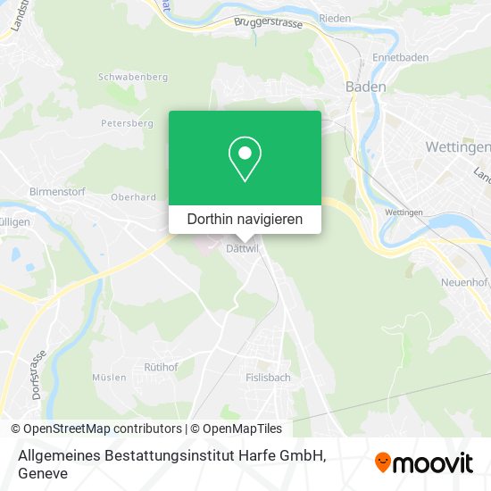 Allgemeines Bestattungsinstitut Harfe GmbH Karte