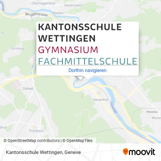 Kantonsschule Wettingen Karte