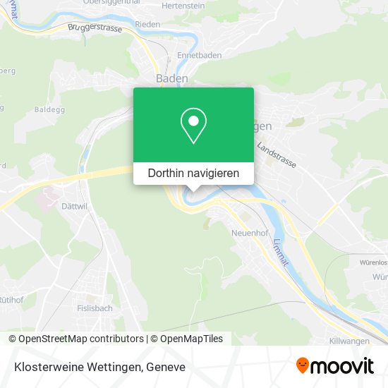 Klosterweine Wettingen Karte