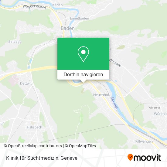 Klinik für Suchtmedizin Karte
