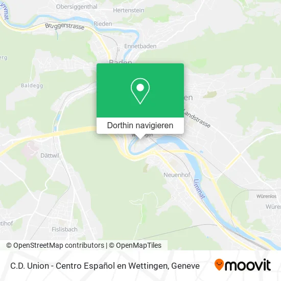 C.D. Union - Centro Español en Wettingen Karte