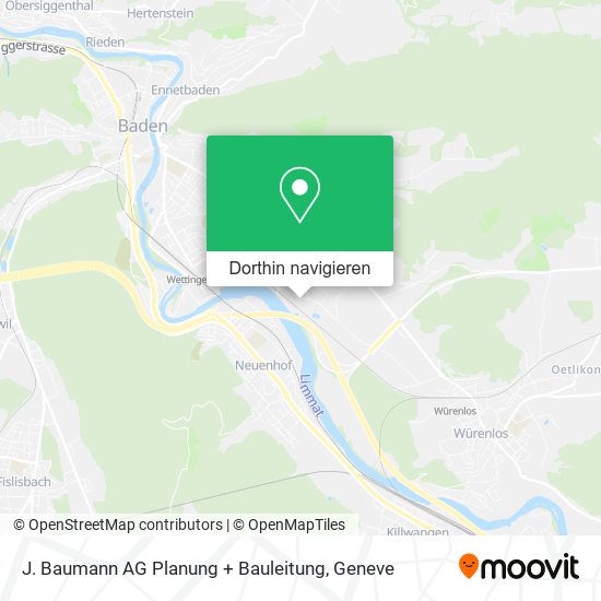 J. Baumann AG Planung + Bauleitung Karte
