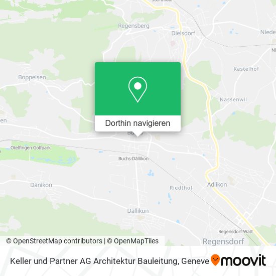 Keller und Partner AG Architektur Bauleitung Karte