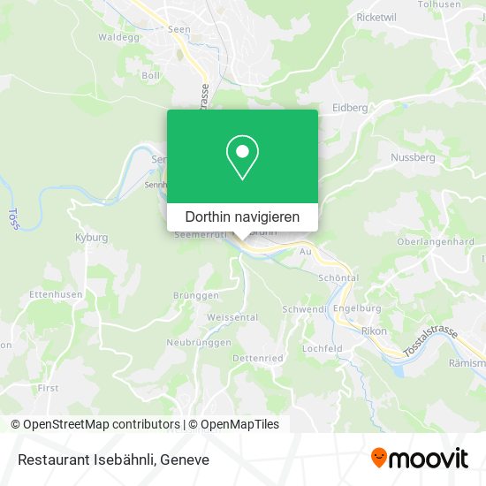 Restaurant Isebähnli Karte