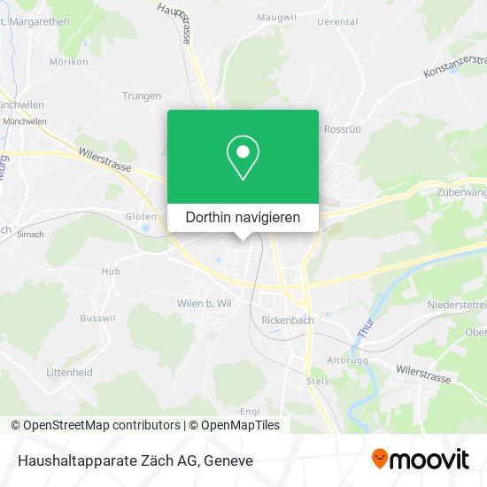 Haushaltapparate Zäch AG Karte