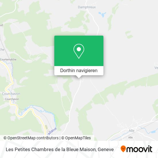 Les Petites Chambres de la Bleue Maison Karte