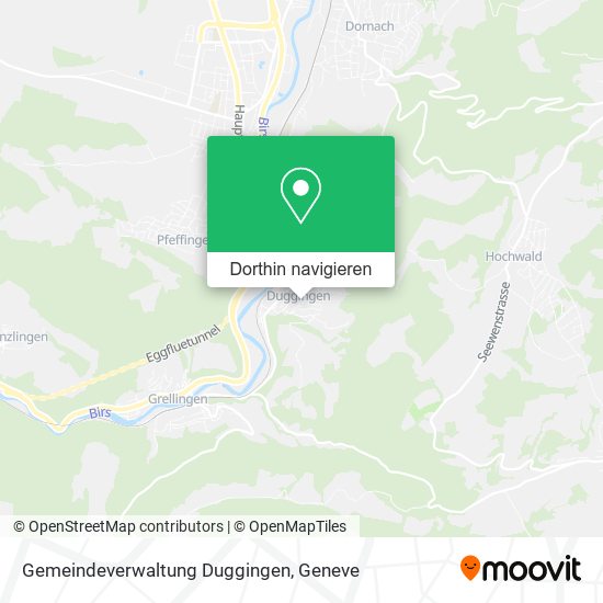 Gemeindeverwaltung Duggingen Karte