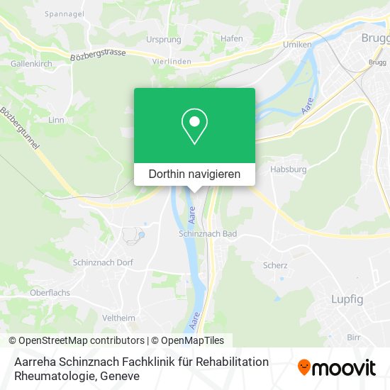 Aarreha Schinznach Fachklinik für Rehabilitation Rheumatologie Karte