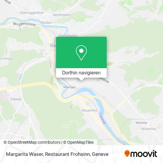 Margarita Waser, Restaurant Frohsinn Karte