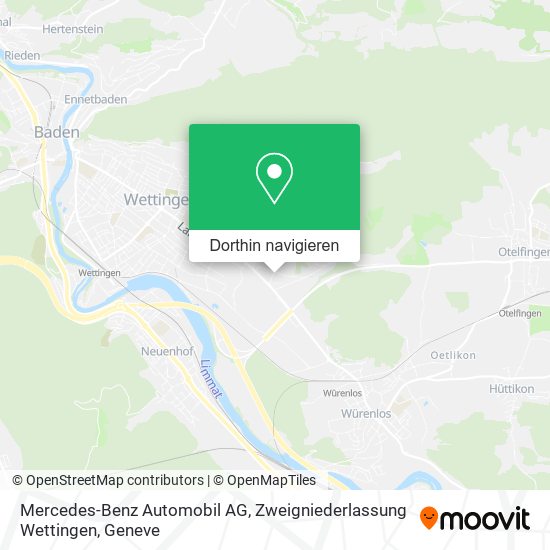 Mercedes-Benz Automobil AG, Zweigniederlassung Wettingen Karte