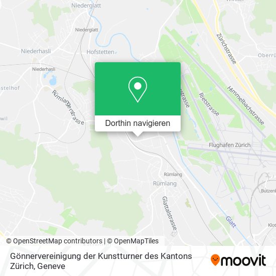 Gönnervereinigung der Kunstturner des Kantons Zürich Karte