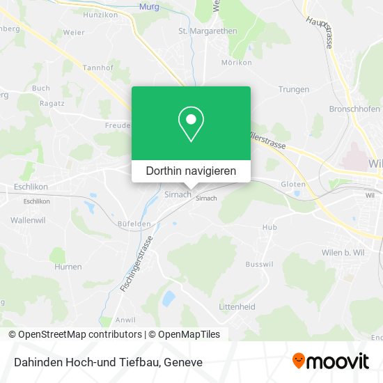 Dahinden Hoch-und Tiefbau Karte