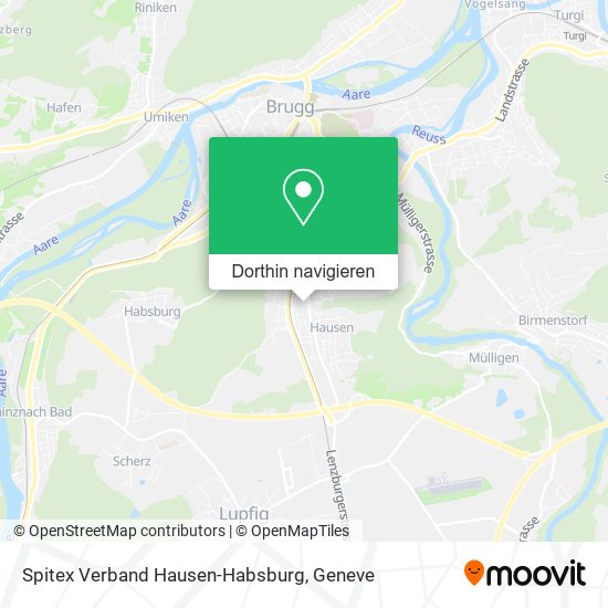 Spitex Verband Hausen-Habsburg Karte