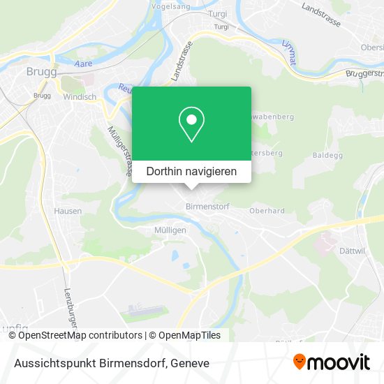 Aussichtspunkt Birmensdorf Karte