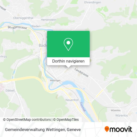 Gemeindeverwaltung Wettingen Karte