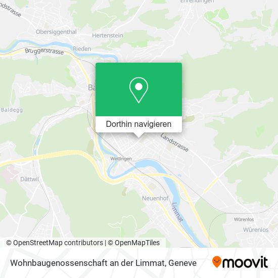 Wohnbaugenossenschaft an der Limmat Karte