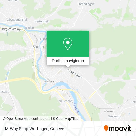 M-Way Shop Wettingen Karte