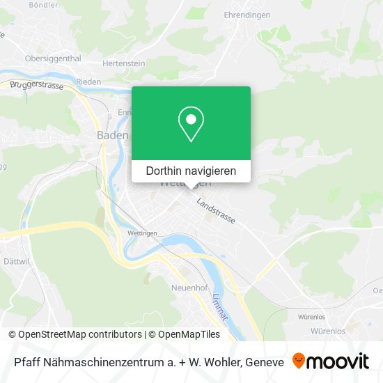 Pfaff Nähmaschinenzentrum a. + W. Wohler Karte