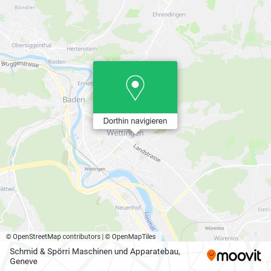 Schmid & Spörri Maschinen und Apparatebau Karte