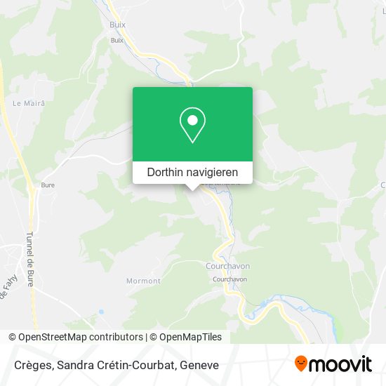 Crèges, Sandra Crétin-Courbat Karte