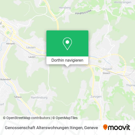 Genossenschaft Alterswohnungen Itingen Karte