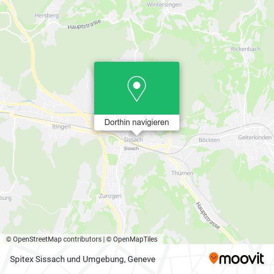 Spitex Sissach und Umgebung Karte