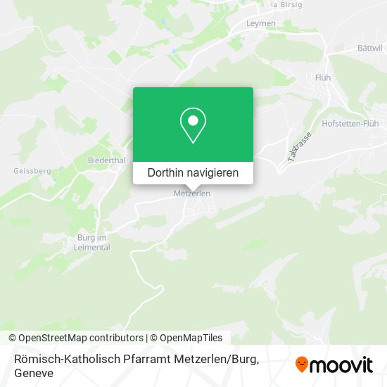 Römisch-Katholisch Pfarramt Metzerlen / Burg Karte