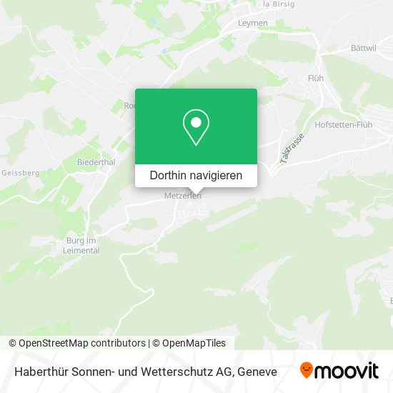 Haberthür Sonnen- und Wetterschutz AG Karte
