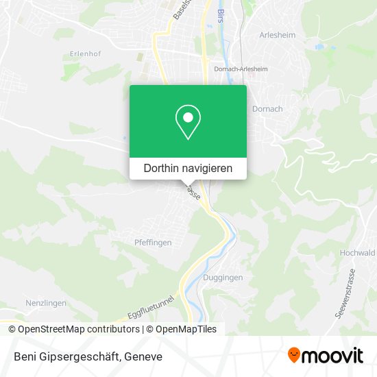 Beni Gipsergeschäft Karte