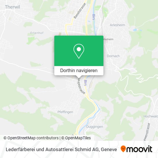 Lederfärberei und Autosattlerei Schmid AG Karte
