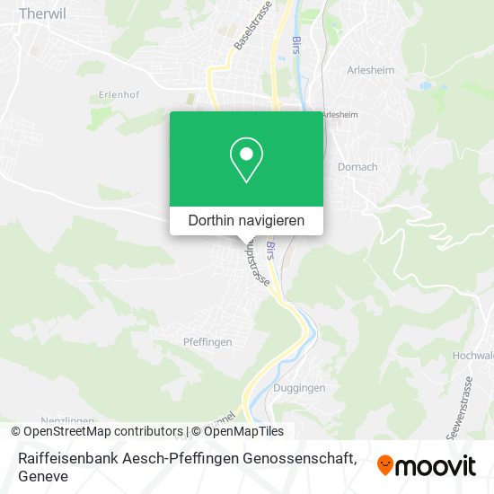 Raiffeisenbank Aesch-Pfeffingen Genossenschaft Karte
