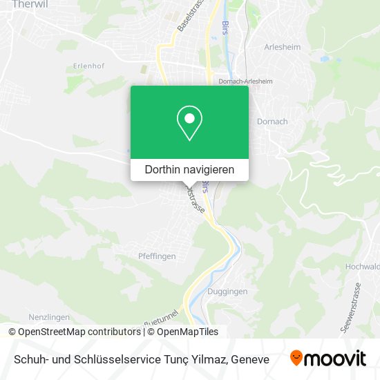 Schuh- und Schlüsselservice Tunç Yilmaz Karte
