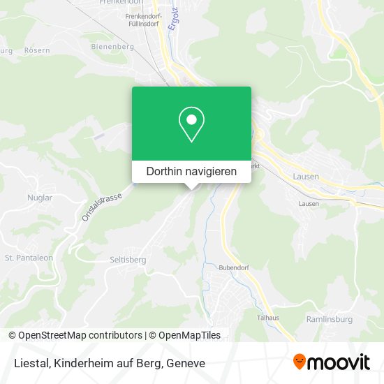 Liestal, Kinderheim auf Berg Karte