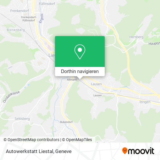 Autowerkstatt Liestal Karte