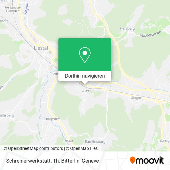 Schreinerwerkstatt, Th. Bitterlin Karte