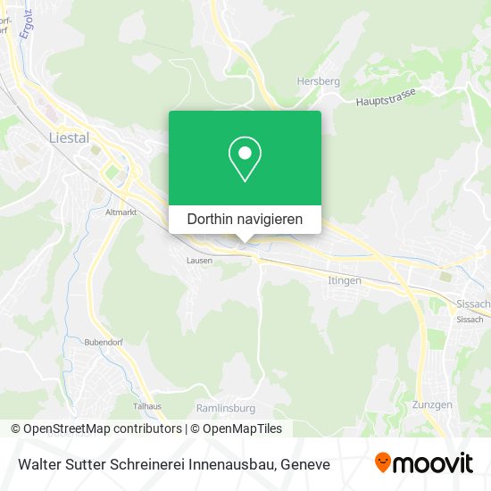 Walter Sutter Schreinerei Innenausbau Karte