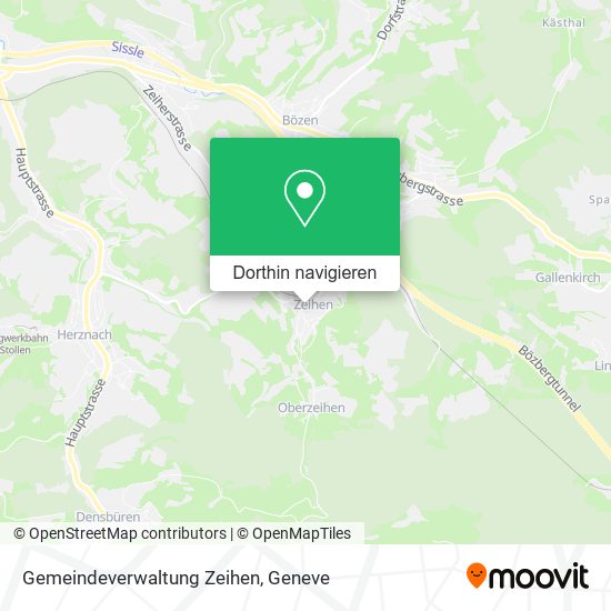 Gemeindeverwaltung Zeihen Karte