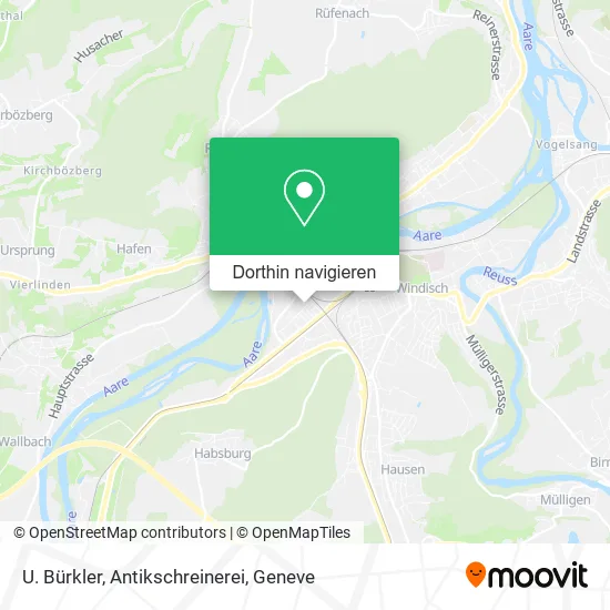 U. Bürkler, Antikschreinerei Karte