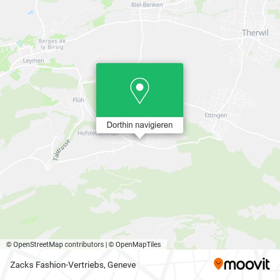 Zacks Fashion-Vertriebs Karte