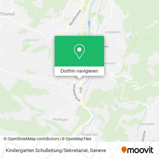 Kindergarten Schulleitung / Sekretariat Karte