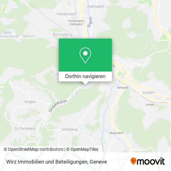 Wirz Immobilien und Beteiligungen Karte