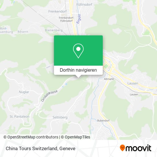 China Tours Switzerland Karte