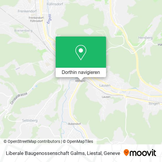 Liberale Baugenossenschaft Galms, Liestal Karte
