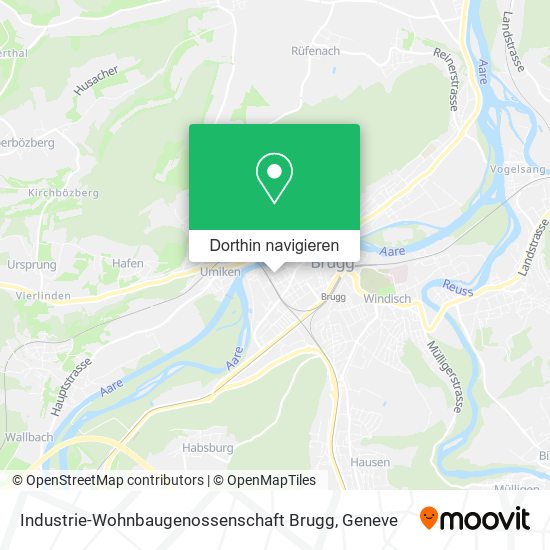 Industrie-Wohnbaugenossenschaft Brugg Karte