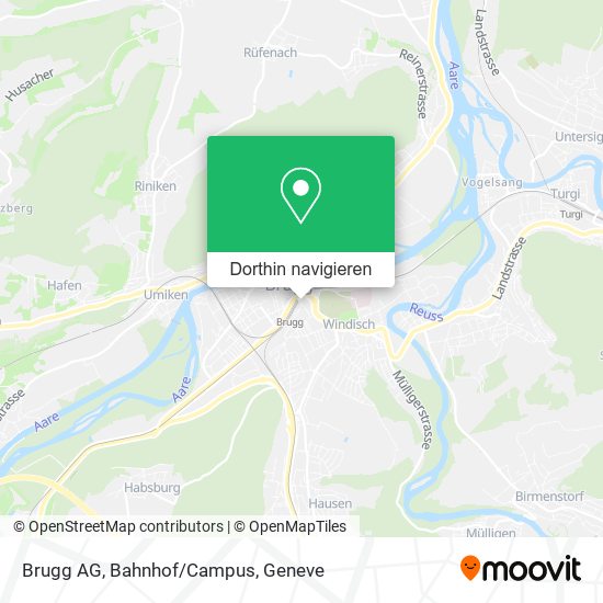 Brugg AG, Bahnhof/Campus Karte