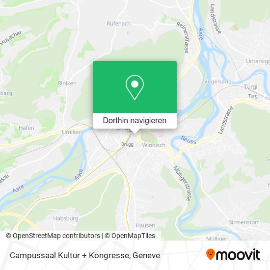 Campussaal Kultur + Kongresse Karte
