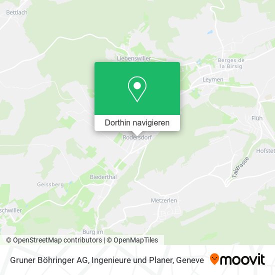 Gruner Böhringer AG, Ingenieure und Planer Karte