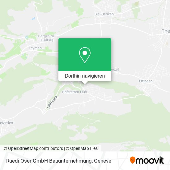 Ruedi Oser GmbH Bauunternehmung Karte