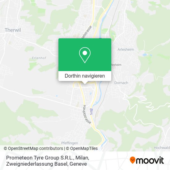 Prometeon Tyre Group S.R.L., Milan, Zweigniederlassung Basel Karte